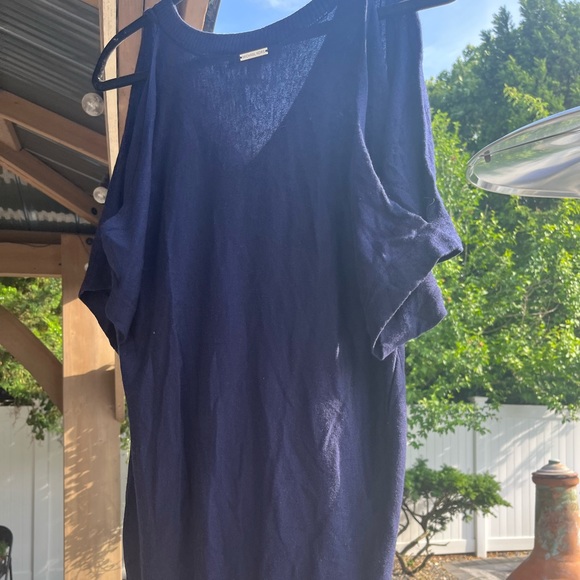 Women’s Navy Micheal Kors Blouse Size L - Picture 1 of 7
